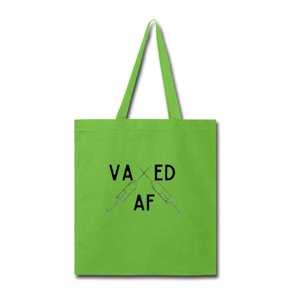 Vaxed Tote Bag - lime green