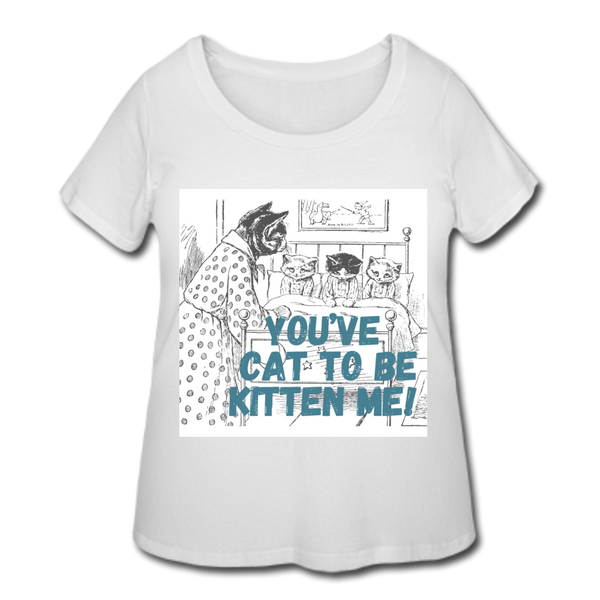 Kitten me Women’s Curvy T-Shirt - white