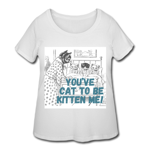 Kitten me Women’s Curvy T-Shirt - white