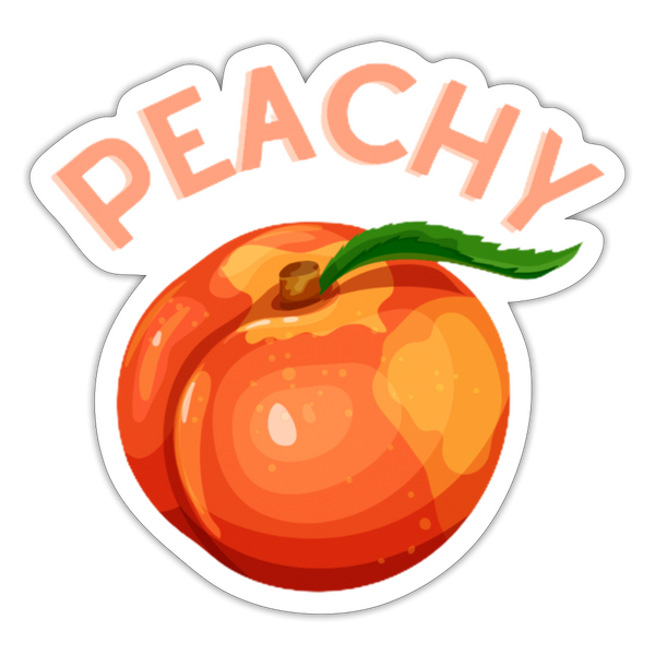 Peachy Sticker - white matte