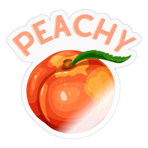 Peachy Sticker - transparent glossy