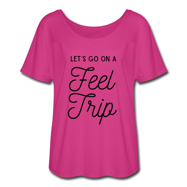 Feel Trip Women’s Flowy T-Shirt - dark pink