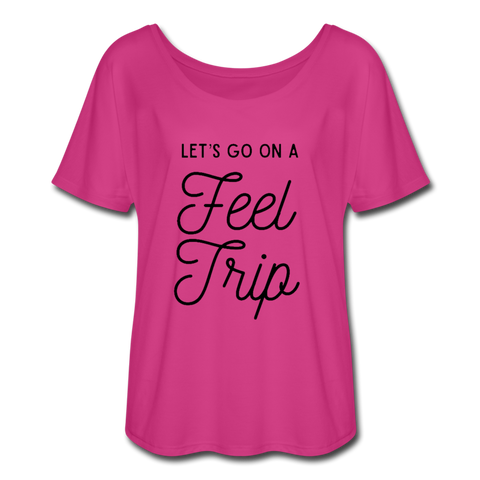 Feel Trip Women’s Flowy T-Shirt - dark pink