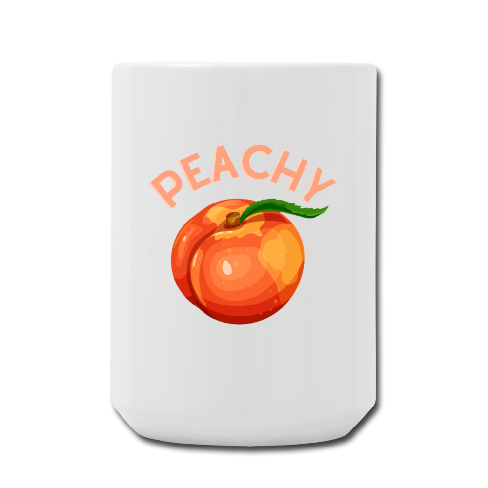 Peachy Coffee/Tea Mug 15 oz - white