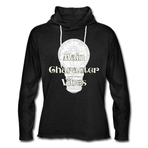 Main Character Unisex Lightweight Terry Hoodie - charcoal gray