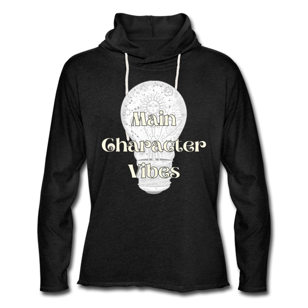 Main Character Unisex Lightweight Terry Hoodie - charcoal gray