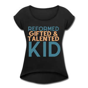 GT Kid Women's Roll Cuff T-Shirt - black