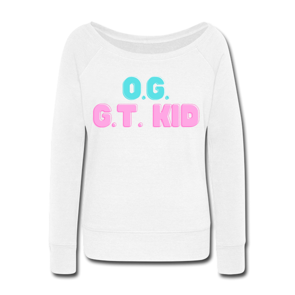 GT Kid Women's Wideneck Sweatshirt - white