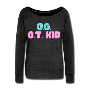 GT Kid Women's Wideneck Sweatshirt - heather black