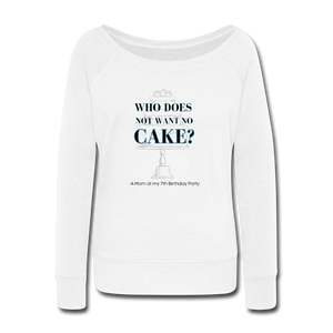 Cake Confusion Women's Wideneck Sweatshirt - white