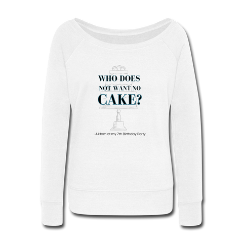 Cake Confusion Women's Wideneck Sweatshirt - white