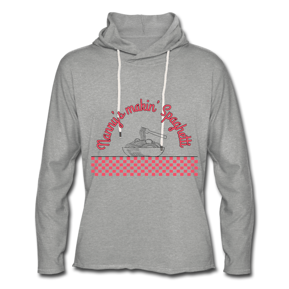 Nanny's Spaghetti Unisex Lightweight Terry Hoodie - heather gray