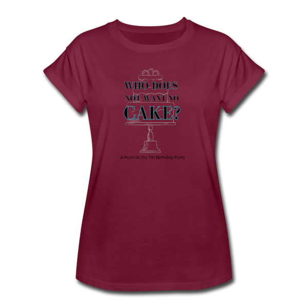Cake Confusion Women's Relaxed Fit T-Shirt - burgundy