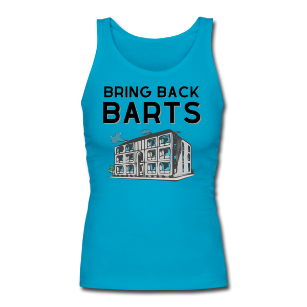 We Miss Barts Women's Longer Length Fitted Tank - turquoise
