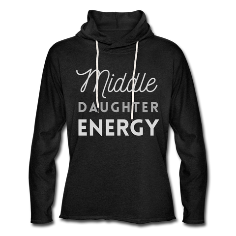 Middle Unisex Lightweight Terry Hoodie - charcoal gray