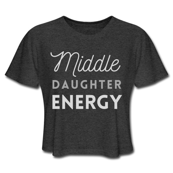 Middle Women's Cropped T-Shirt - deep heather