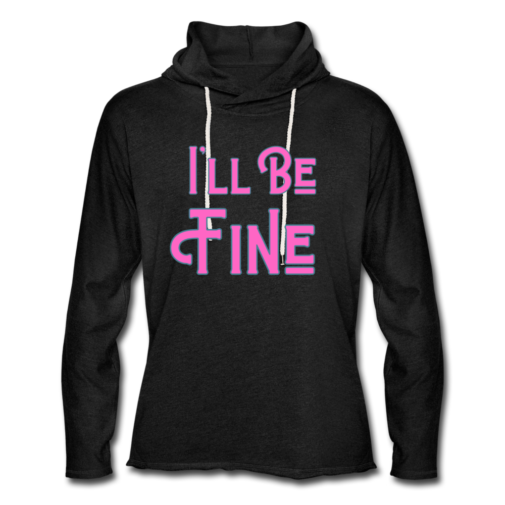 Fine Unisex Lightweight Terry Hoodie - charcoal gray