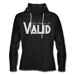 Valid Unisex Lightweight Terry Hoodie - charcoal gray