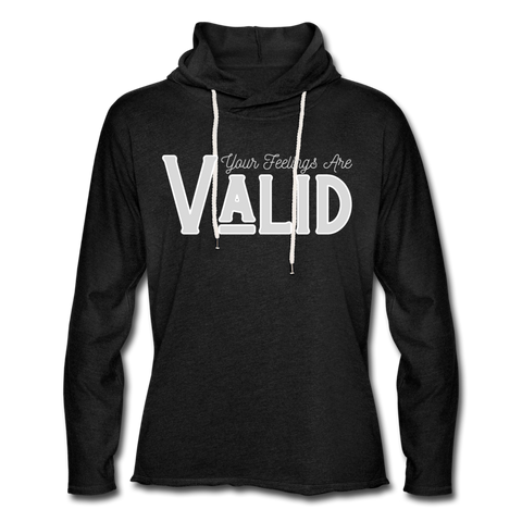 Valid Unisex Lightweight Terry Hoodie - charcoal gray