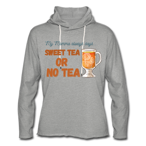 Sweet Tea Unisex Lightweight Terry Hoodie - heather gray