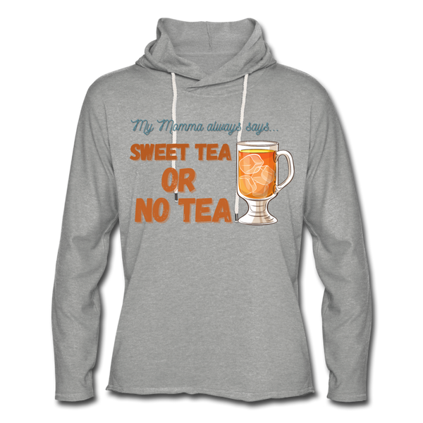 Sweet Tea Unisex Lightweight Terry Hoodie - heather gray