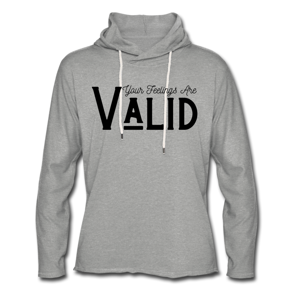 Valid Unisex Lightweight Terry Hoodie - heather gray