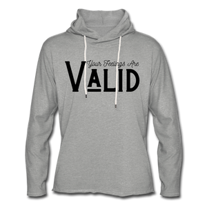 Valid Unisex Lightweight Terry Hoodie - heather gray