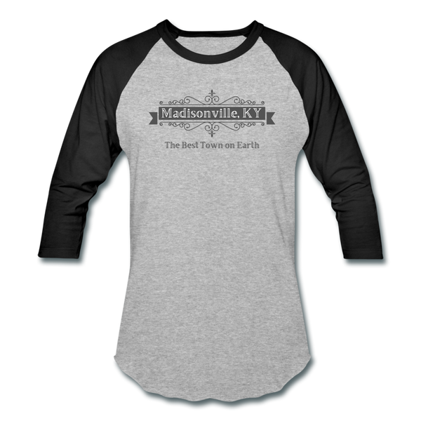 Hometown Love Baseball T-Shirt - heather gray/black