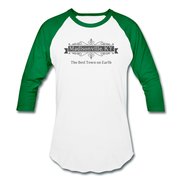 Hometown Love Baseball T-Shirt - white/kelly green