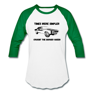 Cruisin' Baseball T-Shirt - white/kelly green