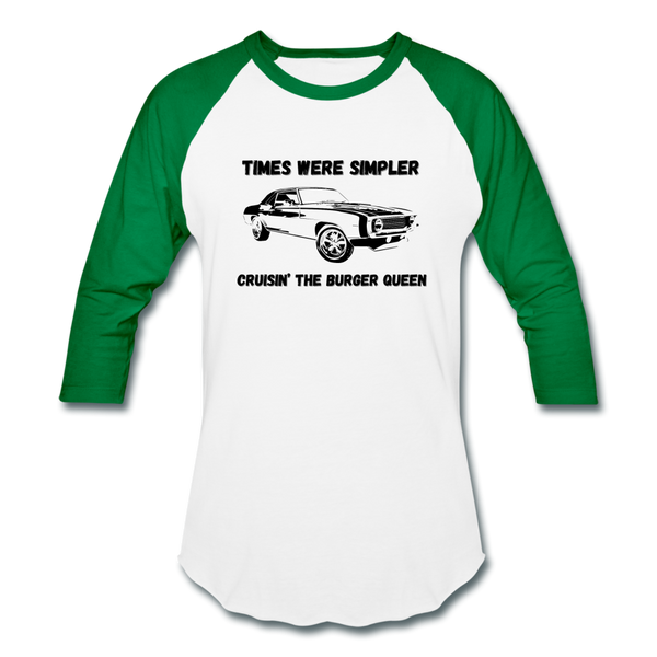 Cruisin' Baseball T-Shirt - white/kelly green