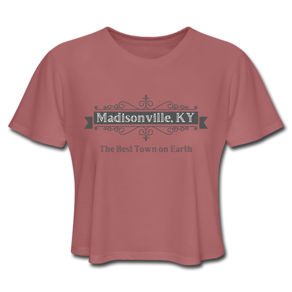Hometown Love Women's Cropped T-Shirt - mauve