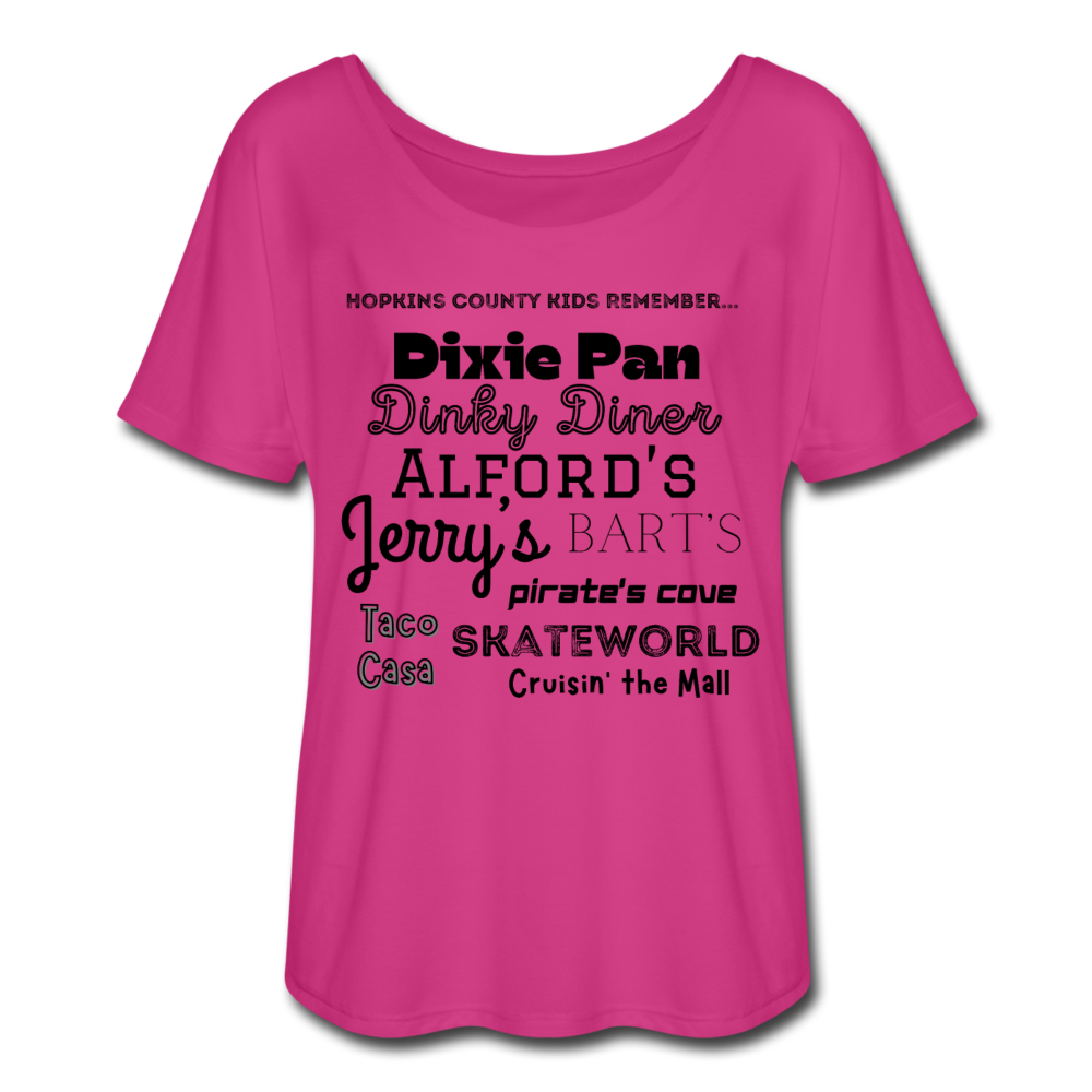 Hometown Women’s Flowy T-Shirt - dark pink