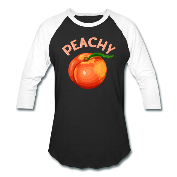 Peachy Baseball T-Shirt - black/white