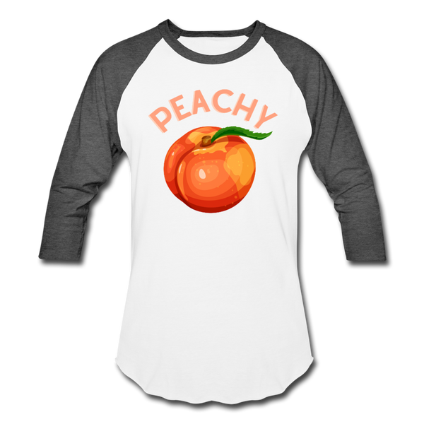 Peachy Baseball T-Shirt - white/charcoal