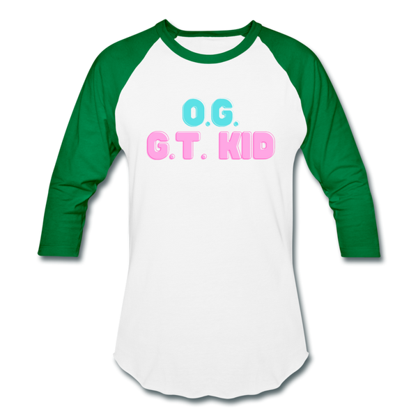 GT baseball T-Shirt - white/kelly green