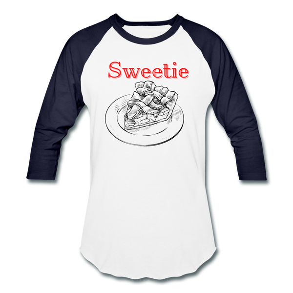 Sweetie Pie Baseball T-Shirt - white/navy
