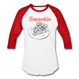 Sweetie Pie Baseball T-Shirt - white/red