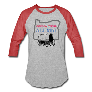 Oregon Trail Baseball T-Shirt - heather gray/red