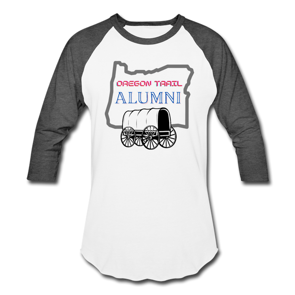 Oregon Trail Baseball T-Shirt - white/charcoal