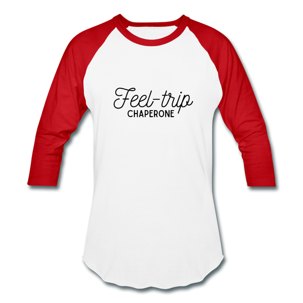 Feel Trip Baseball T-Shirt - white/red