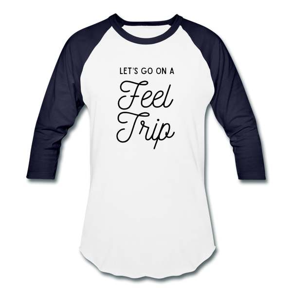 Feel Trip Baseball T-Shirt - white/navy