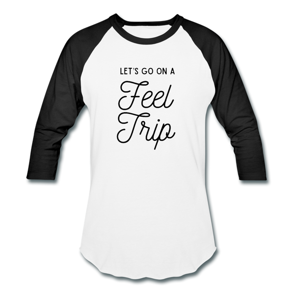 Feel Trip Baseball T-Shirt - white/black