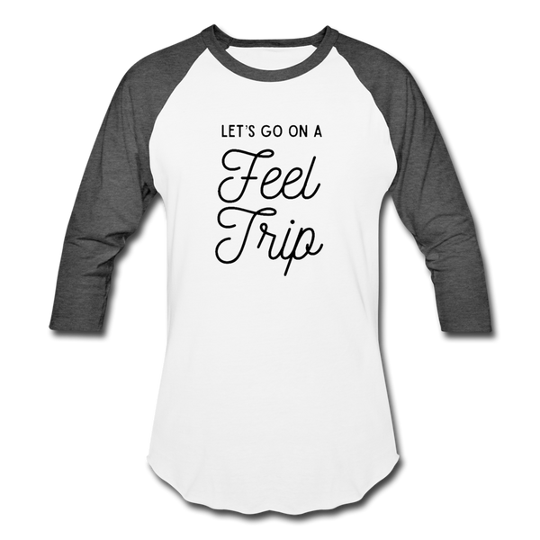 Feel Trip Baseball T-Shirt - white/charcoal