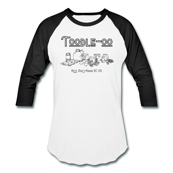 Toodle-oo Baseball T-Shirt - white/black