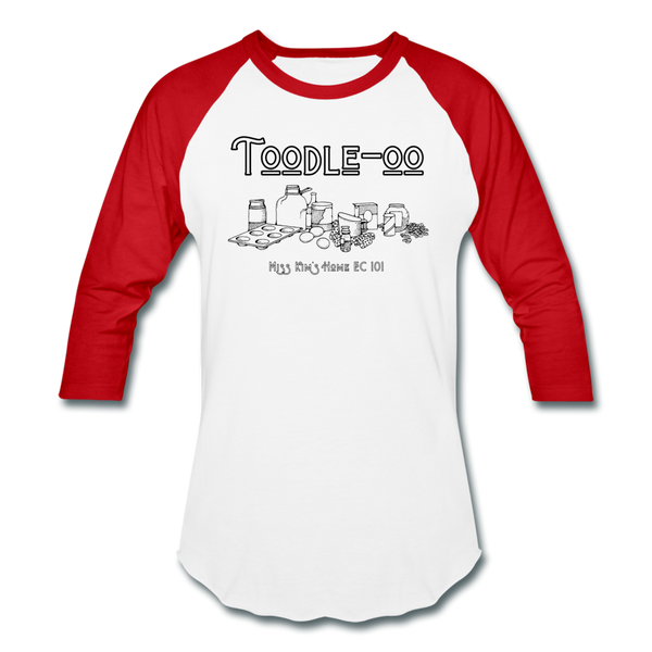 Toodle-oo Baseball T-Shirt - white/red