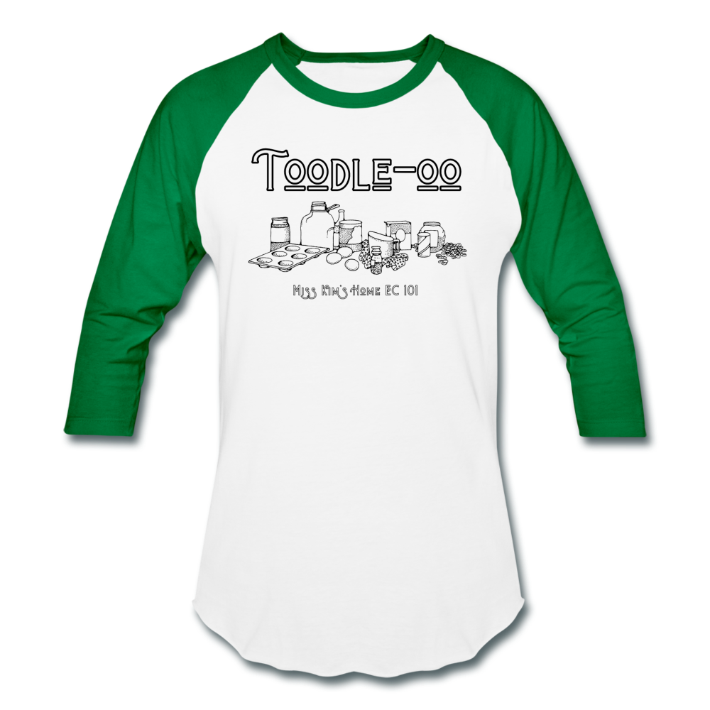 Toodle-oo Baseball T-Shirt - white/kelly green