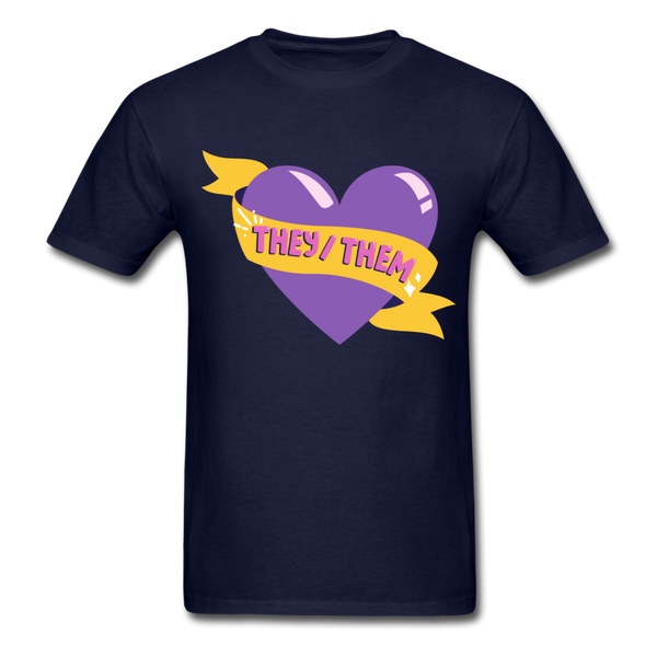 They/ Them Unisex Classic T-Shirt - navy