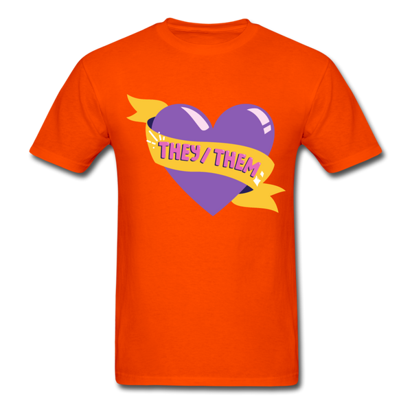 They/ Them Unisex Classic T-Shirt - orange