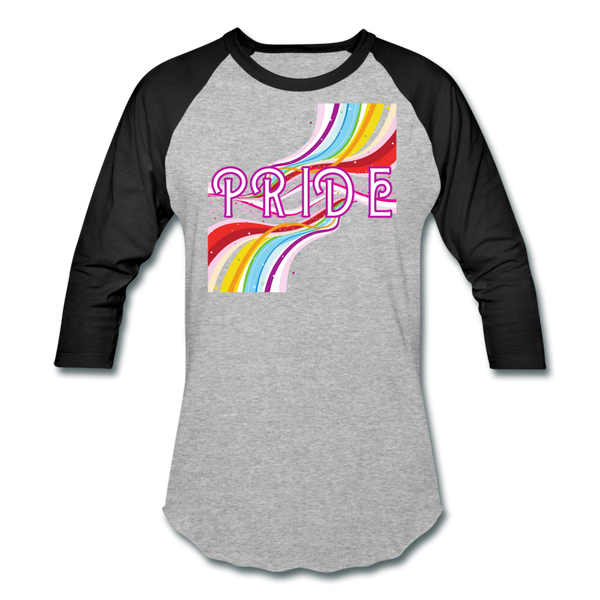 Pride Baseball T-Shirt - heather gray/black